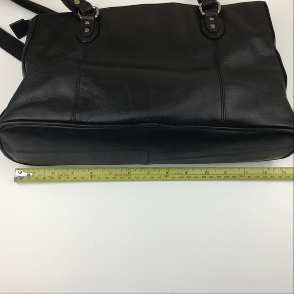 Italian Leather Black Tote Bag - Picture 15 of 16